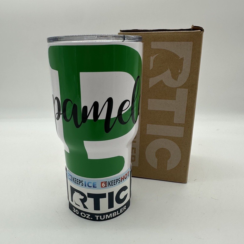 RTIC GEN 2 Gloss White PAMELA 30 OZ Stainless Steel Tumbler Insulated Travel Cup